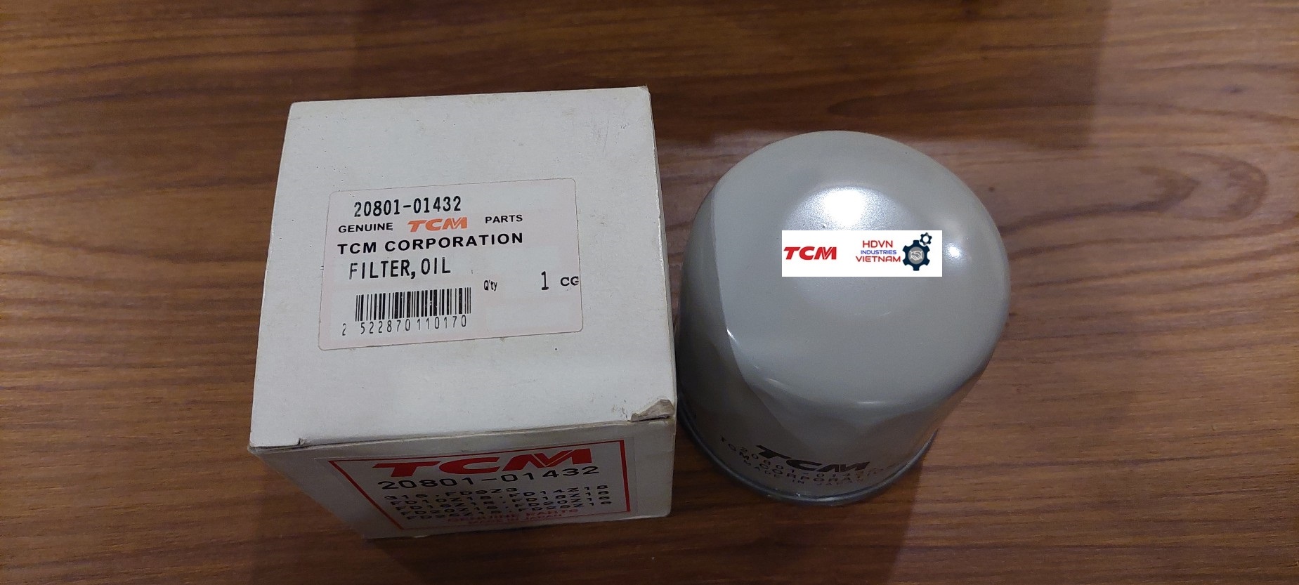 Lọc nhớt động cơ 20801-01432 xe nâng TCM